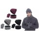 3 Pieces Unisex Winter Beanie Hat Scarf Touchscreen Gloves